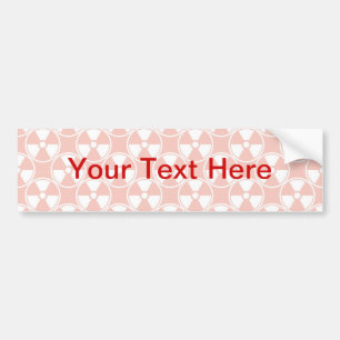 Radioactief patroon op rood bumpersticker