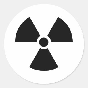 Radioactief pictogram ronde sticker