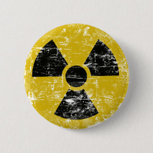 radioactief ronde button 5,7 cm