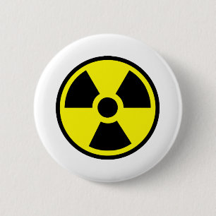 Radioactief Ronde Button 5,7 Cm