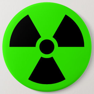 Radioactief Ronde Button 6,0 Cm