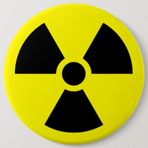 Radioactief Ronde Button 6,0 Cm