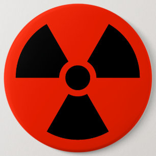 Radioactief Ronde Button 6,0 Cm