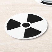 Radioactief Ronde Kartonnen Onderzetter (Gebogen)