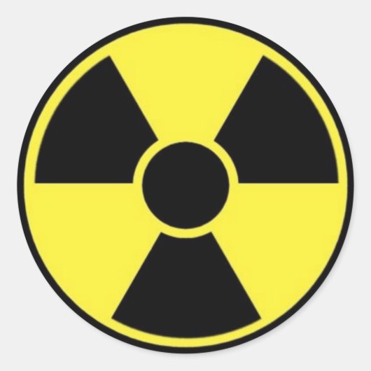 RADIOACTIEF RONDE STICKER (Voorkant)