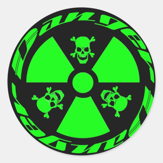 Radioactief Ronde Sticker (Voorkant)