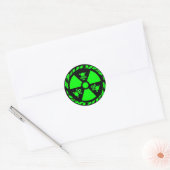 Radioactief Ronde Sticker (Envelop)