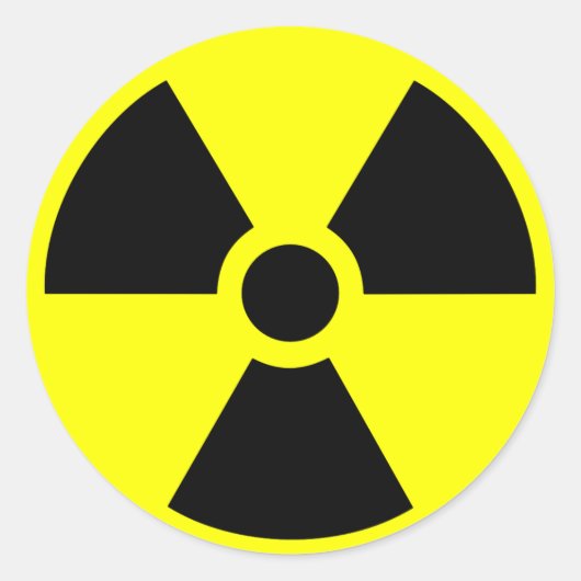 Radioactief Ronde Sticker (Voorkant)