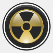 Radioactief Ronde Sticker (Voorkant)