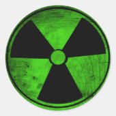 Radioactief Ronde Sticker (Voorkant)