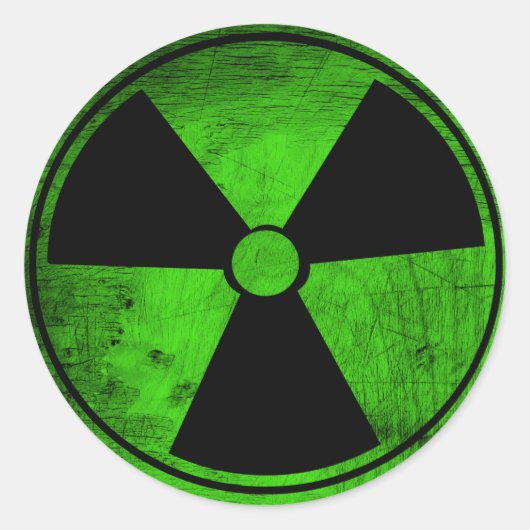 Radioactief Ronde Sticker (Voorkant)