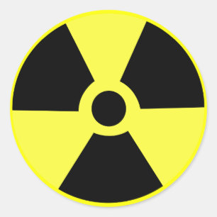 Radioactief Ronde Sticker