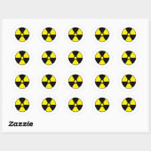 Radioactief Ronde Sticker (Vel)