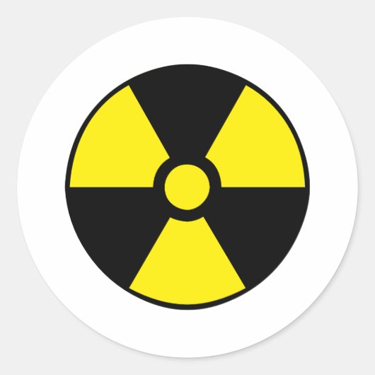 Radioactief Ronde Sticker (Voorkant)