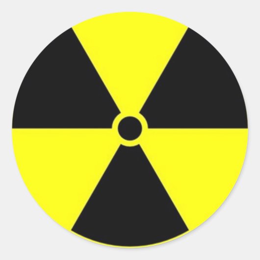 Radioactief Ronde Sticker (Voorkant)