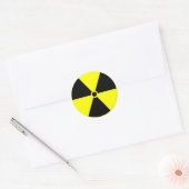 Radioactief Ronde Sticker (Envelop)