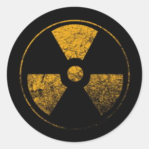 Radioactief - sticker