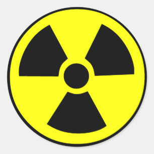 Radioactief Symbol Ronde Sticker