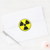 Radioactief Symbol Ronde Sticker (Envelop)