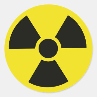 Radioactief Symbol Ronde Sticker