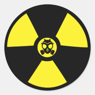 Radioactief Symbol Ronde Sticker