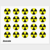 Radioactief Symbol Ronde Sticker (Vel)