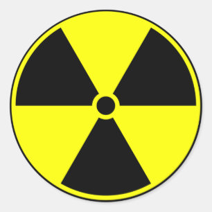 Radioactief Symbol Ronde Sticker
