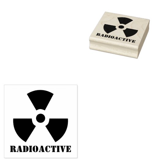 Radioactief Symbol Rubberstempel (Gestempeld)