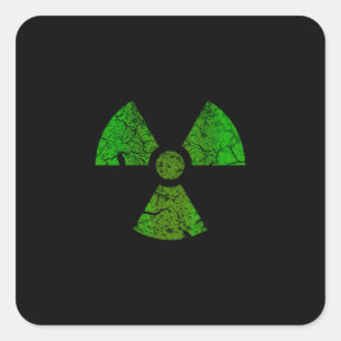 Radioactief Symbol Vierkante Sticker