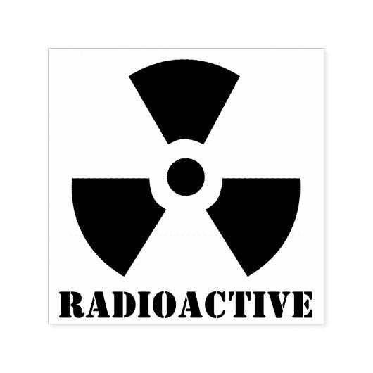 Radioactief Symbol Zelfinktende Stempel (Design)