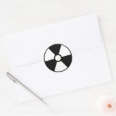 Radioactief symbool B&W Sticker (Envelop)
