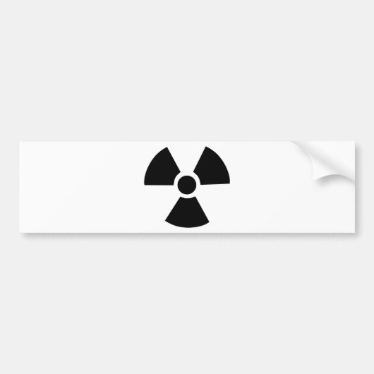 Radioactief symbool bumpersticker (Voorkant)