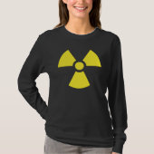 Radioactief symbool Donkere T-Hemden T-shirt (Voorkant)