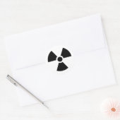 Radioactief symbool! ronde sticker (Envelop)
