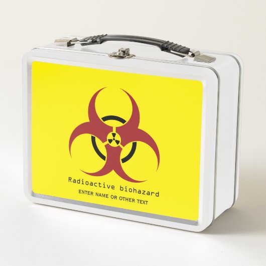 radioactief symbool rood/zwart (Voorkant)