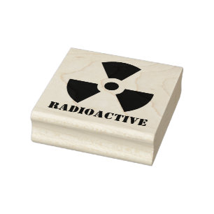 Radioactief symbool rubberstempel