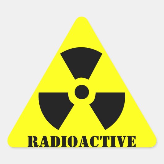 RADIOACTIEF Symbool Waarschuwing Etiket Halloween  (Voorkant)