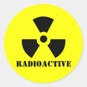RADIOACTIEF Symbool Waarschuwing Etiket Halloween 