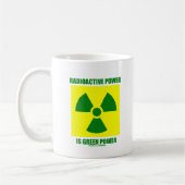 Radioactief vermogen is groen vermogen (Sign) Koffiemok (Links)