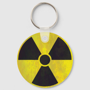 Radioactief waarschuwingssignaal   Koolgrunge Sleutelhanger