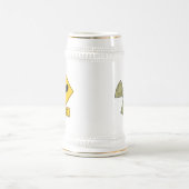 Radioactief waarschuwingssymbool bierpul (Center)