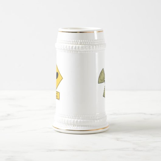 Radioactief waarschuwingssymbool bierpul (Center)