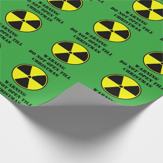 Radioactief wrapppapier cadeaupapier (Hoek)