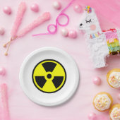 Radioactief Yellow And Black Symbol Papieren Bordje (Feest)