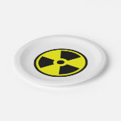 Radioactief Yellow And Black Symbol Papieren Bordje (Gekanteld)