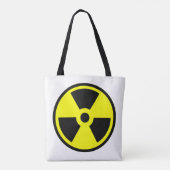 Radioactief Yellow And Black Symbol Tote Bag (Achterkant)