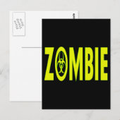 Radioactief Zombie Briefkaart (Voorkant / Achterkant)