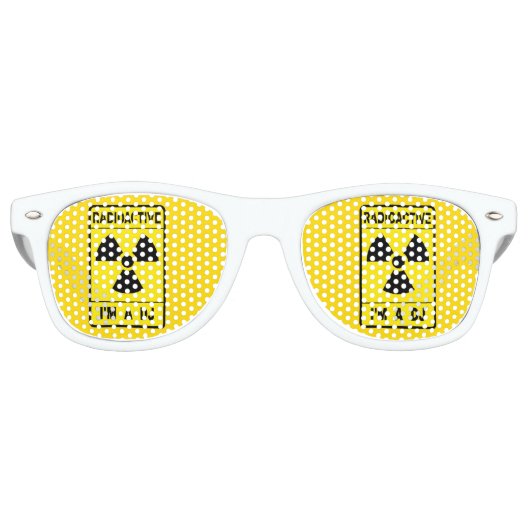 Radioactieve dj retro zonnebril (Voorkant)