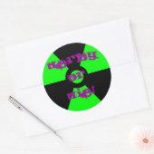 Radioactieve Groene en Zwarte Rolderby Sticker (Envelop)