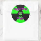 Radioactieve Groene en Zwarte Rolderby Sticker (Tas)